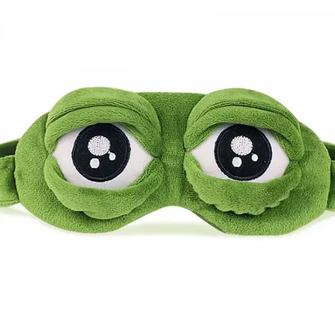 Soft Frog Sleep Eye Mask, Eyemasks for Sleeping, Calming Eyemask, Cute and Fun Design, Adjustable Strap, Relieves Eye Fatigue, Comfortable Protection, Ideal for Naps and Nightsleep, Soothing Daily, Sleep Aid Products