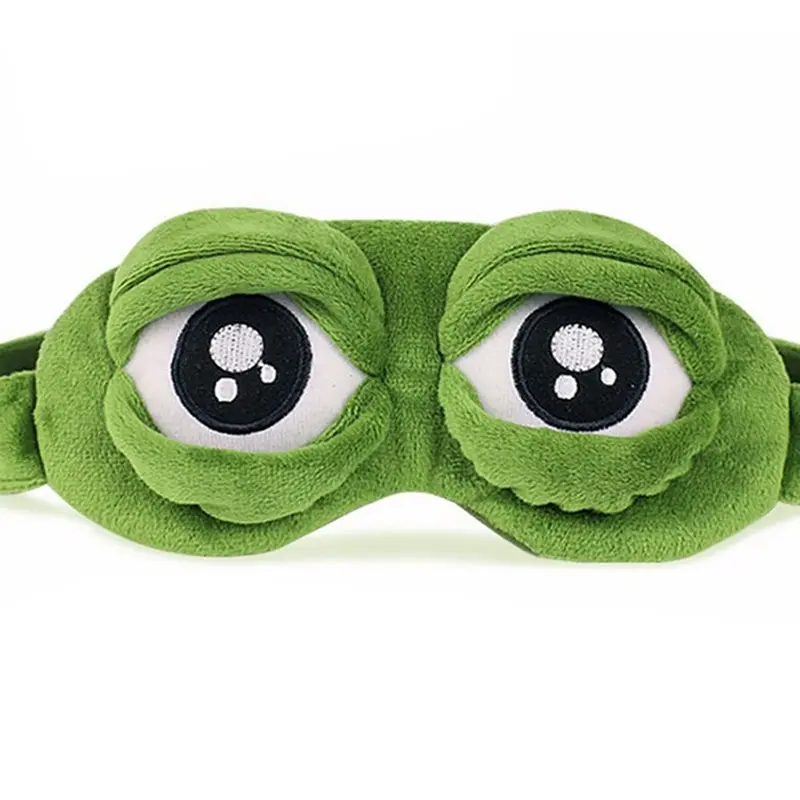 Soft Frog Sleep Eye Mask, Eyemasks for Sleeping, Calming Eyemask, Cute and Fun Design, Adjustable Strap, Relieves Eye Fatigue, Comfortable Protection, Ideal for Naps and Nightsleep, Soothing Daily, Sleep Aid Products