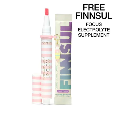 tarte x FINNSUL lip & sip set - maracuja juicy lip gloss + FREE charm & FINNSUL focus electrolyte supplement