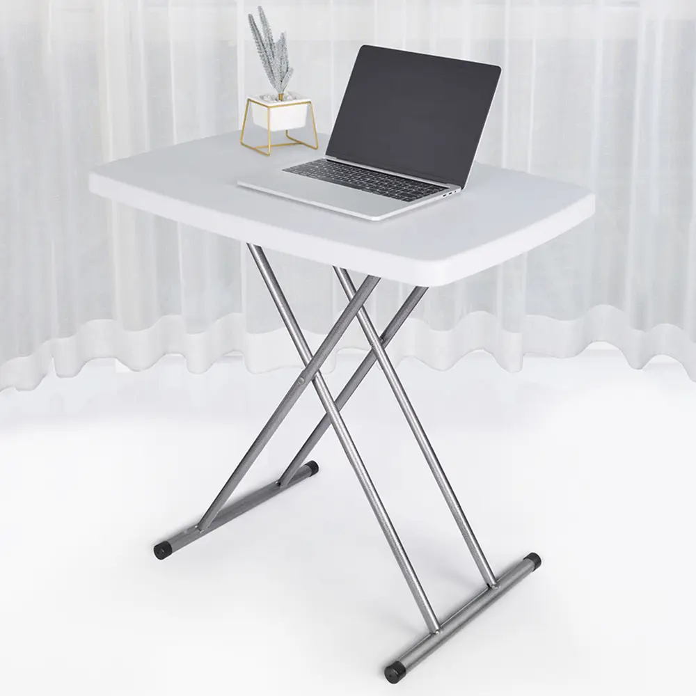 Foldable TV Tray - Portable, Height-Adjustable Outdoor Furniture, No-Assembly Table Top TV Stand, Lightweight, Easy to Fold & Store, Space-Saving