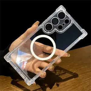 Shock-Resistant, Shockproof, See-Through, Protective Phone Case Is Compatible with Magnetic Wireless Charging And Is Tailored for The for Samsung Galaxy S26 Ultra, S25 Ultra S24 S23 S22 S21 Ultra S25FE S26 Plus