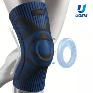UGEM Knee Braces for Pain Relief, Compression Sleeves with Patella Gel Pad & Side Stabilizers, Support for Weightlifting, Running, Workout, Arthritis, Meniscus Tear, Unisex ACE-53