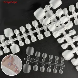 360pcs Matte Toenail Press-on Stickers, Full Size Range Complete Kit, Seamless No Trace Ultra-thin, Easy Apply No Filing Required, Comfortable Durable Reusable for Everyday Summer Beach Party Date