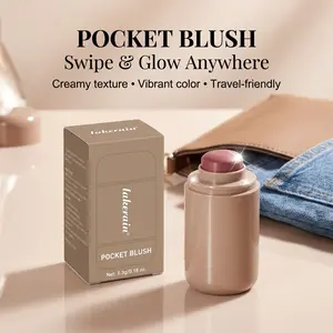 Waterproof Cream Blush Stick Multi-Use Makeup - Silky Smooth Texture Face Blush for Cheeks Lips Eyes - Breathable Long-Lasting Natural Look Cosmetic - Perfect Mother's Day Gift