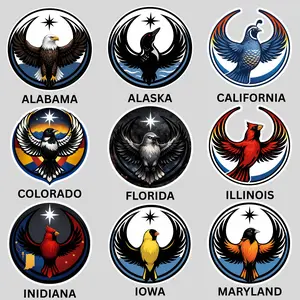 [KISS-CUT STICKER] Collection USA State ICE Activist Kiss Stickers, Resistance Symbol Community Solidarity Vinyl, State in US Political Sticker