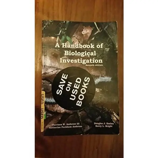 Used Textbook - A Handbook of Biological Investigation (7th Edition) by William A. Link, English Paperback, Science Research Resource for Students, Very Good Condition, 0.68 lb, No Additional Accessories, School & Educational Supplies