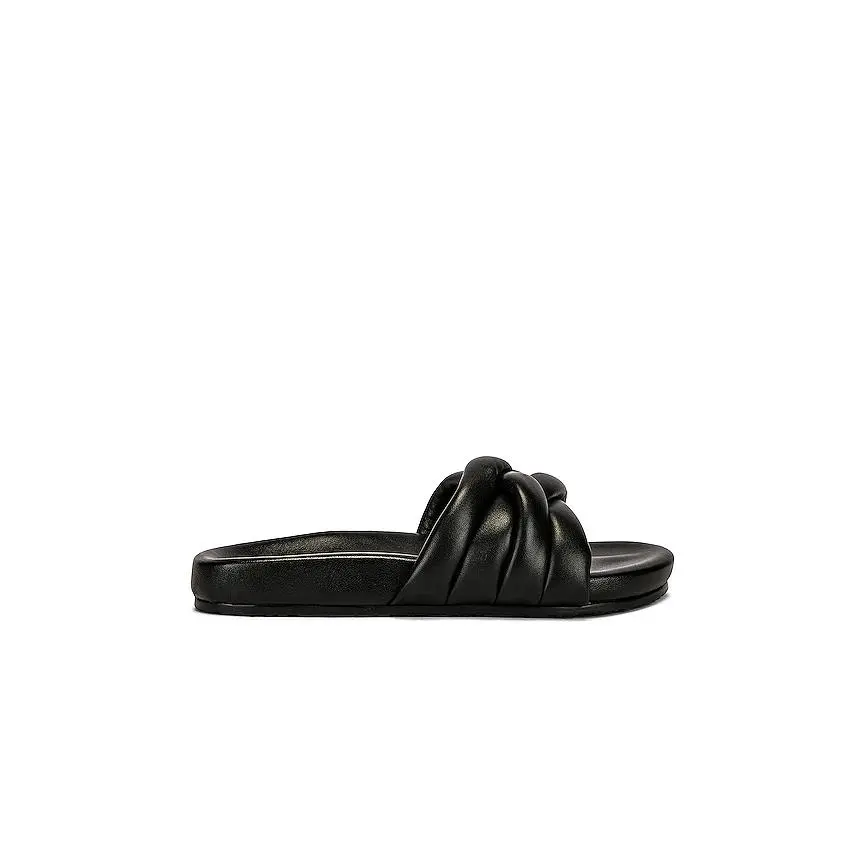 Seychelles Low Key Glow Up Sandal in Black Leather