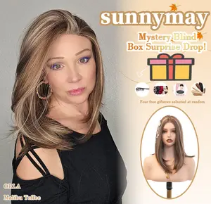Sunnymay Blowout Wave Women’s Fashion Synthetic Wig ORLA Malibu Toffee Pre-Cut for Lace 13×0.5 Lace Front No Gel Design Low Density 120% Curly Blonde Synthetic Lace Front Wig Glueless Wigs Deep Wave Wigs Headband Wigs Chocolate Brown Wig Wigs for Women