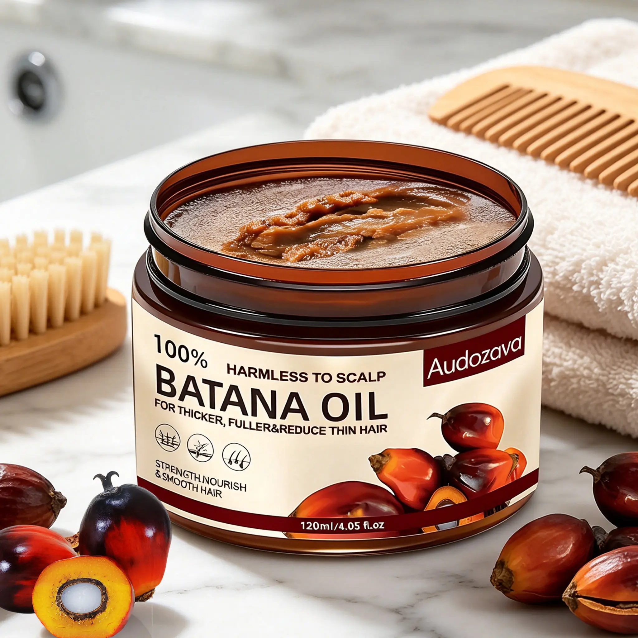 100% Pure Organic Batana Oil (Dr. Sebi Inspired) for Hair Growth with Keratin & Coffee Extract - Thickening & Nourishing Treatment Organic Hair Growth Nourishing Oil free samples