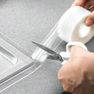 Sealing Tape, Waterproof Self-adhesive Type, Transparent Kitchen and Wall Bathroom Sealing Adhesive, Sealing Protection Strips for Kitchen, Countertop, Bathroom, Sink, Bathtub, Toilet Edges, and Sealing Tools, Strong Adhesive