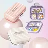 7-Grid Compact Durable Locking Plastic Moisture-Proof Pill Organizer - Medical Organizer, Supplement Holder, Portable Travel Home Supplies Storage Box