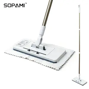 SOPAMI Disposable Clip Mop - Size-Switchable Design, Large for Floors, Small for Gaps