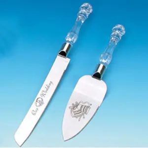 CAKE KNIFE SET W/"OUR WEDDING"