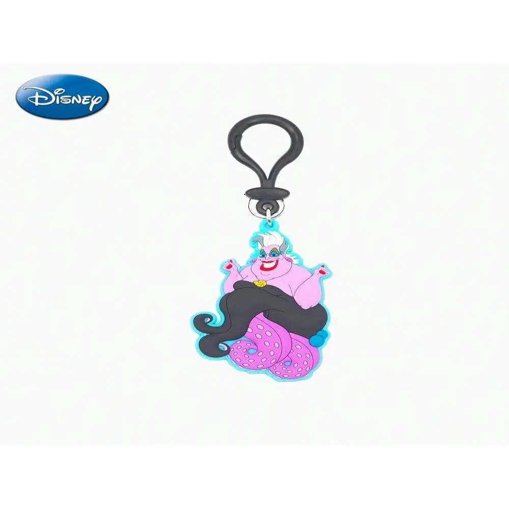 1PC Disney Officially Licensed Ursula Soft Touch Bag Clip The Little Mermaid Anime Character Clip On Keychain Cute for Women Accessories Key Chain for Bags Key Ring Gifts for New Year, Birthday, Christmas