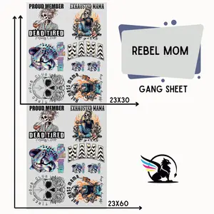 Rebel Mom | Premade DTF Transfer Gang Sheet For Graphic Tees
