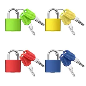 Random Color Durable Padlock, Small Portable Multi-color Keyed Locks for Luggage, Gym & School Security, Safety Lock, Padlocks & Hasps