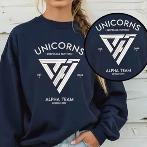 EMBROIDERED Unicorns Deepspace Hunter Alpha Team Shirt, Otome Game Inspired Tee, LADs fans shirt, Love and deepspace game, Gaming, Gamers, Gift For Her, Gift For Him