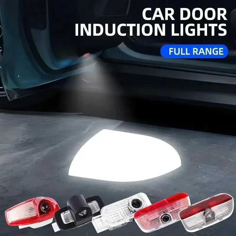 2pcs Good Looking LED Car Logo Laser Projector Shadow Welcome Lamps, Car Decorative Lights for PORSCHE Macan, Cayenne S, 911, Boxster, Cayman, Panamera S4 Automotive Accessories