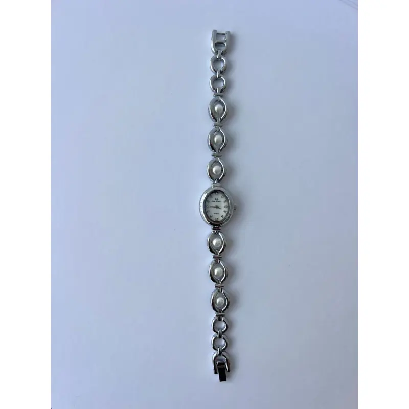 Women's New 22mm Vintage Pearl Drop Metal Analog Quartz Watch - Stainless Steel Watch, Dainty Small Face Modern Casual Wristwatch, 30M Water Resistant Summer Fashion Accessory, Stainless Steel Watches