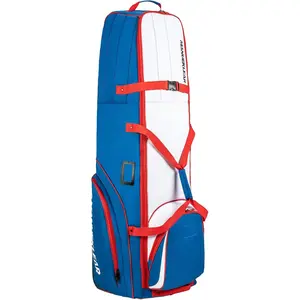 MANUEKLEAR 1680D Nylon Travel Golf Bags Club for Airlines with Wheels, Golf Travel Bags for Airlines with Padded Top, Golf Travel Case Cover with 3 Large Pocket for Golfer