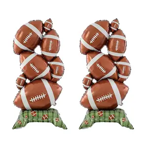 2PCS Giant Standing Football Balloon for Touchdowns or Gender Reveal, 59x27 inch Party Decor