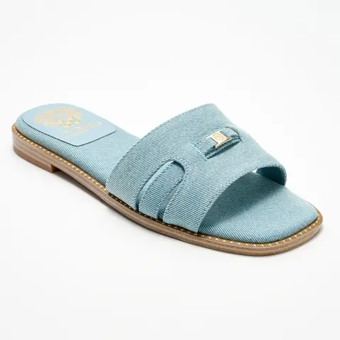 Vince Camuto Padded Leather or Textile Slide Sandals - Nelanna