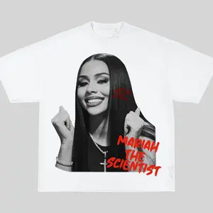 Funny Graphic Tee Limited Edition Mariahhh The Scientist Big Face Graphic Rap Tee - The Perfect Addition to Any R&B Fan's Wardrobe