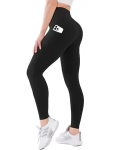 Women's High-Waisted Leggings with Pockets - Buttery Soft Leggings Women for Workout Yoga, Plus Size Basic Minimalist Womenswear Bottoms
