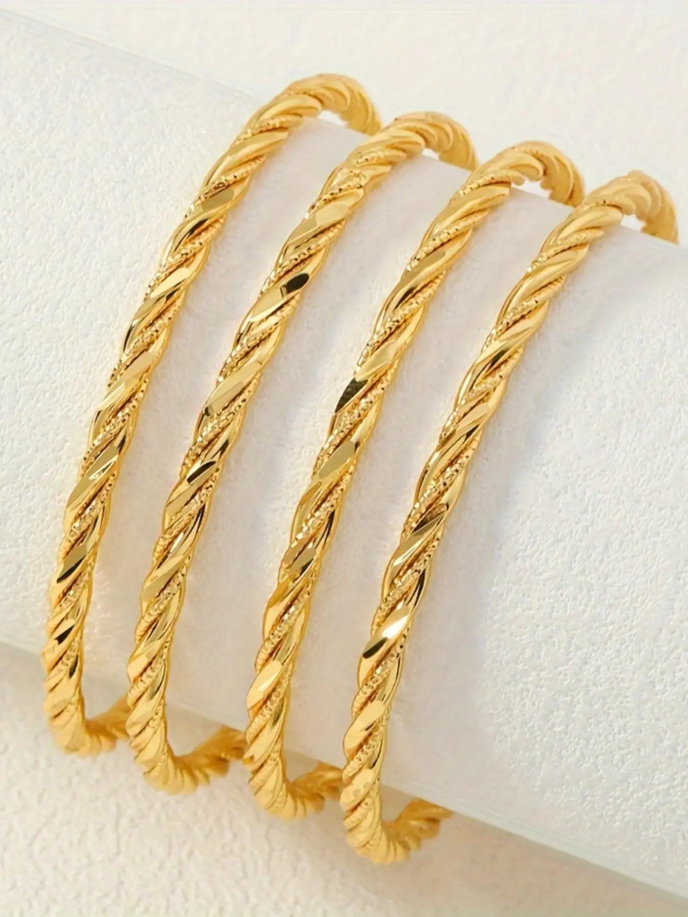 Women's jewelry bracelet set, twisted spiral design bracelet, stackable bracelets, Trendy Stack Bangle, perfect gift for women, daily wear and holiday occasions, Valentine's Day gift, Fashion Bracelets, Trendy Jewellery Accessories, Stacking Bracelet