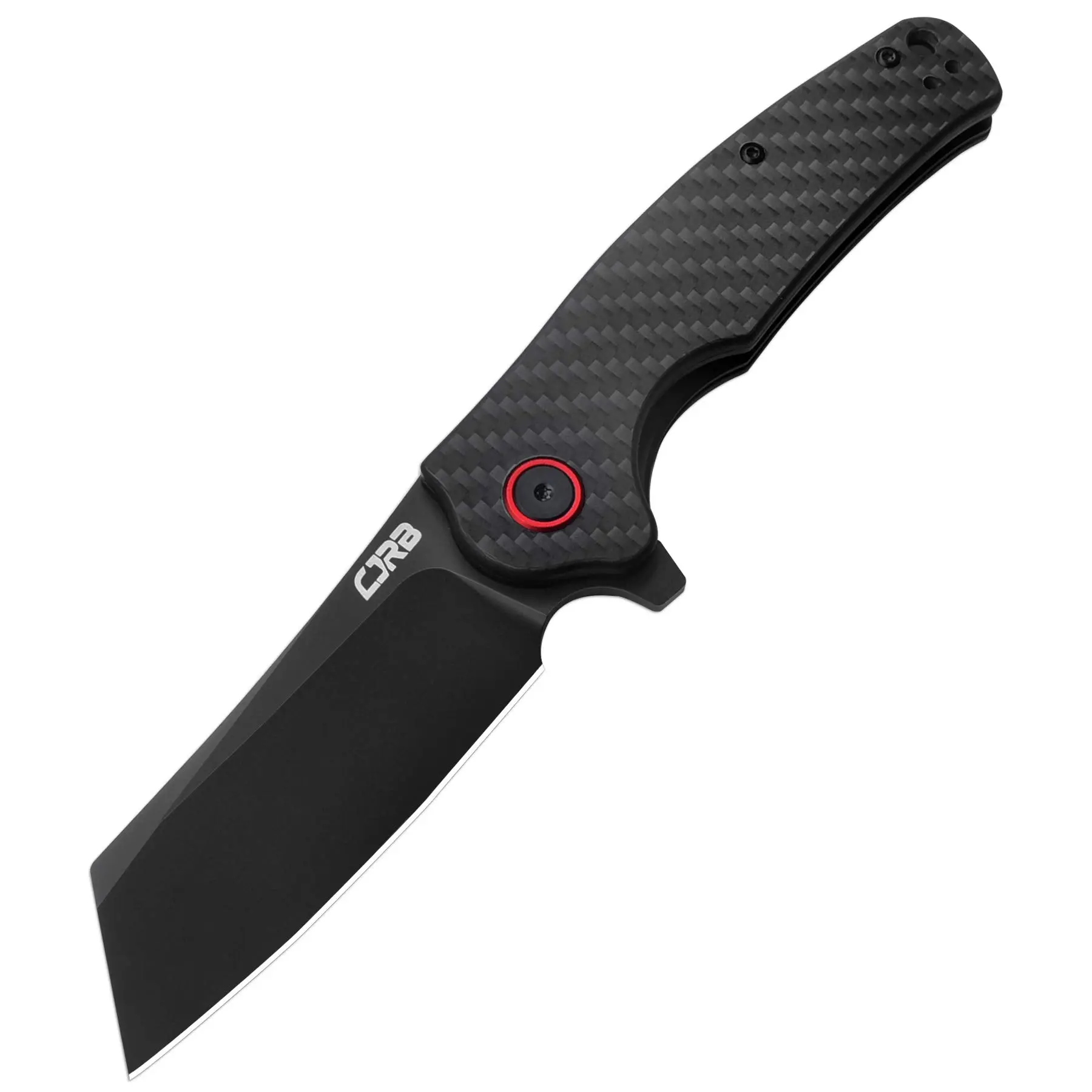 CJRB CRAG Tool Knife J1904 with AR-RPM9 Steel and Black PVD Blade Carbon Fiber Handle, Camping Folding Knives for Outdoor, Everyday Carry and portable multipurpose knives, tactical knives