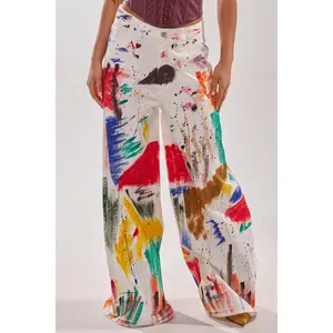 PAINTED ON RELAXED DENIM PANT