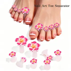 New Silicone Flower Toe Separator, Nail Art Tool for Pedicure, Single Item, Cross-Border Export, Foot Care Accessories