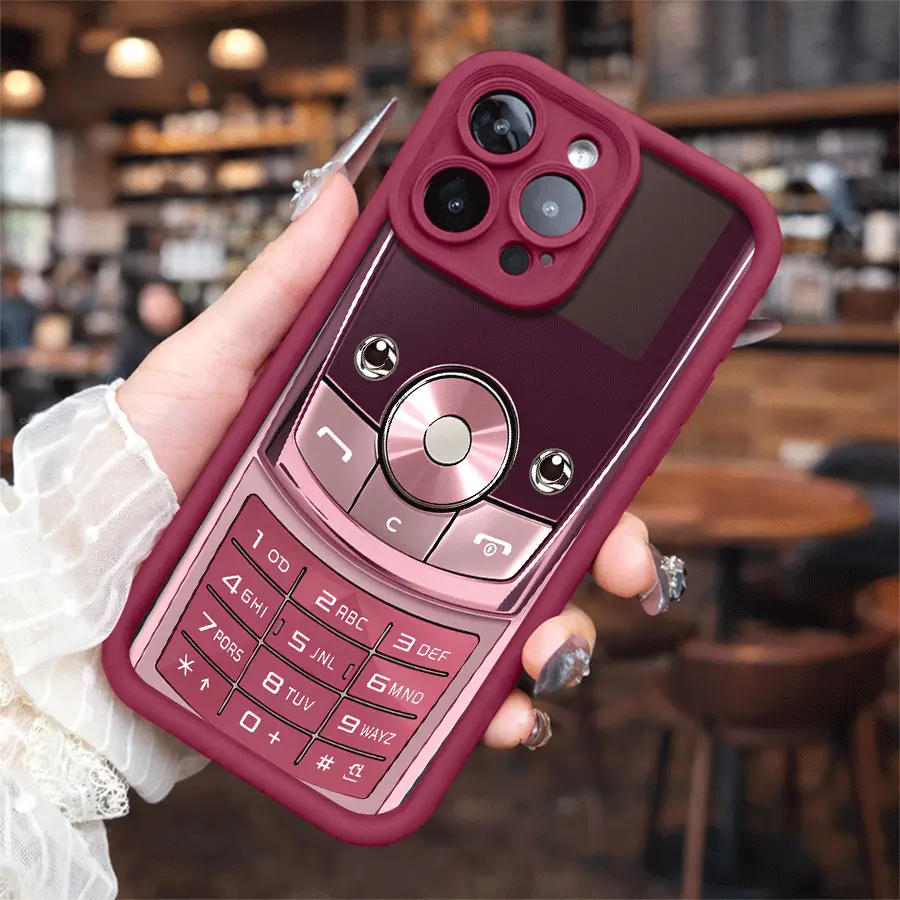 Retro Phone for phone case compatible with iPhone 17 Pro Max 16 Pro Max 15 Pro 14 13 12 11 XR XS Plus SE Mini. Made from soft TPU shock-resistant silicone material this stylish street-style gift is perfect for any occasion. iphone 16e case a55 case #001