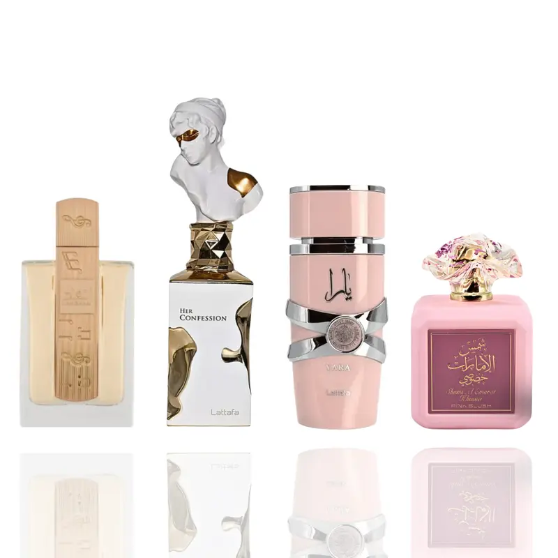 Angham + Her Confession + Yara + Shams Al Emarat Pink --- 4 piece bundle