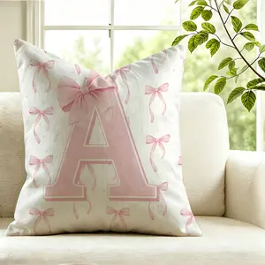 45×45cm 1Pcs Bow Whispers Series Throw Pillow, Resilient and Not Easily Deformed, Soft and Delicate Touch, Decorates Sofas and Beds, Creates a Sweet and Gentle Home Style.