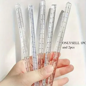 1/2pcs Vibrant Rainbow Triangle Ruler - Fun & Creative DIY Drawing Tool - Transparent, Versatile, & Durable - Perfect for Students, Artists, & Office Use