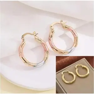 Doubles Pierced Earrings 2 Pairs Hoop Set Trendy Hypoallergenic Dangle Cartilage Stud Earring Dainty Gifts In Springtok Luxury Jewelry