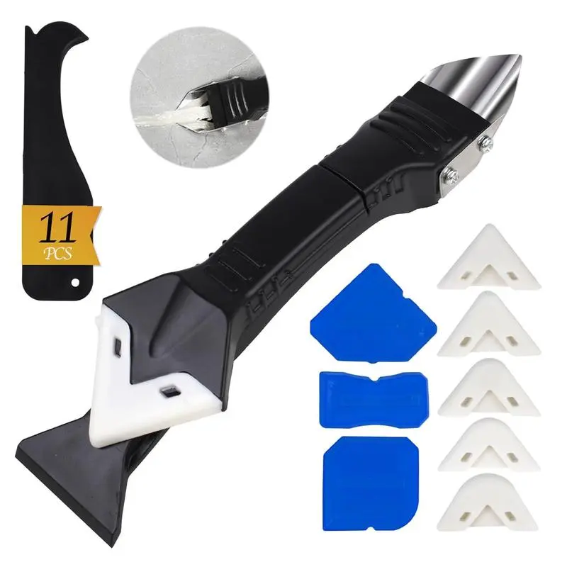 All-in-One Caulking Tool Set (11PCS) – Fast Silicone Sealant Remover & Finisher | Perfect for Quick DIY Bathroom & Kitchen Fixes