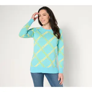 Belle by Kim Gravel Status Update Chain Print Sweater