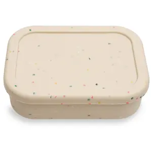 Ullabelle Silicone Lunch Box with Lid Divided Kids Divided Leakproof Bento Box for Snacks, Toddler Daycare, Kids, and Adults Mealprep Food Container