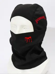 Unisex Letter Print Balaclava Hat, Windproof Dustproof Full Face Covering Neck Mask, Fashion Accessories for Outdoor Sports Mountain Climbing Riding, Protective Gear