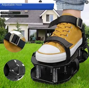 2026 New Lawn Aerator Shoes with Steel Spikes - Self-Cleaning Garden Sandals for Easy Yard & GrassCare