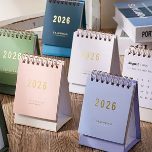 2026 Mini Desk Calendar, Monthly & Weekly Planner, Thick 250g Paper with Twin-Wire Binding, Multiple Colors Available, Home Office Organizer, Office Stationery Supply