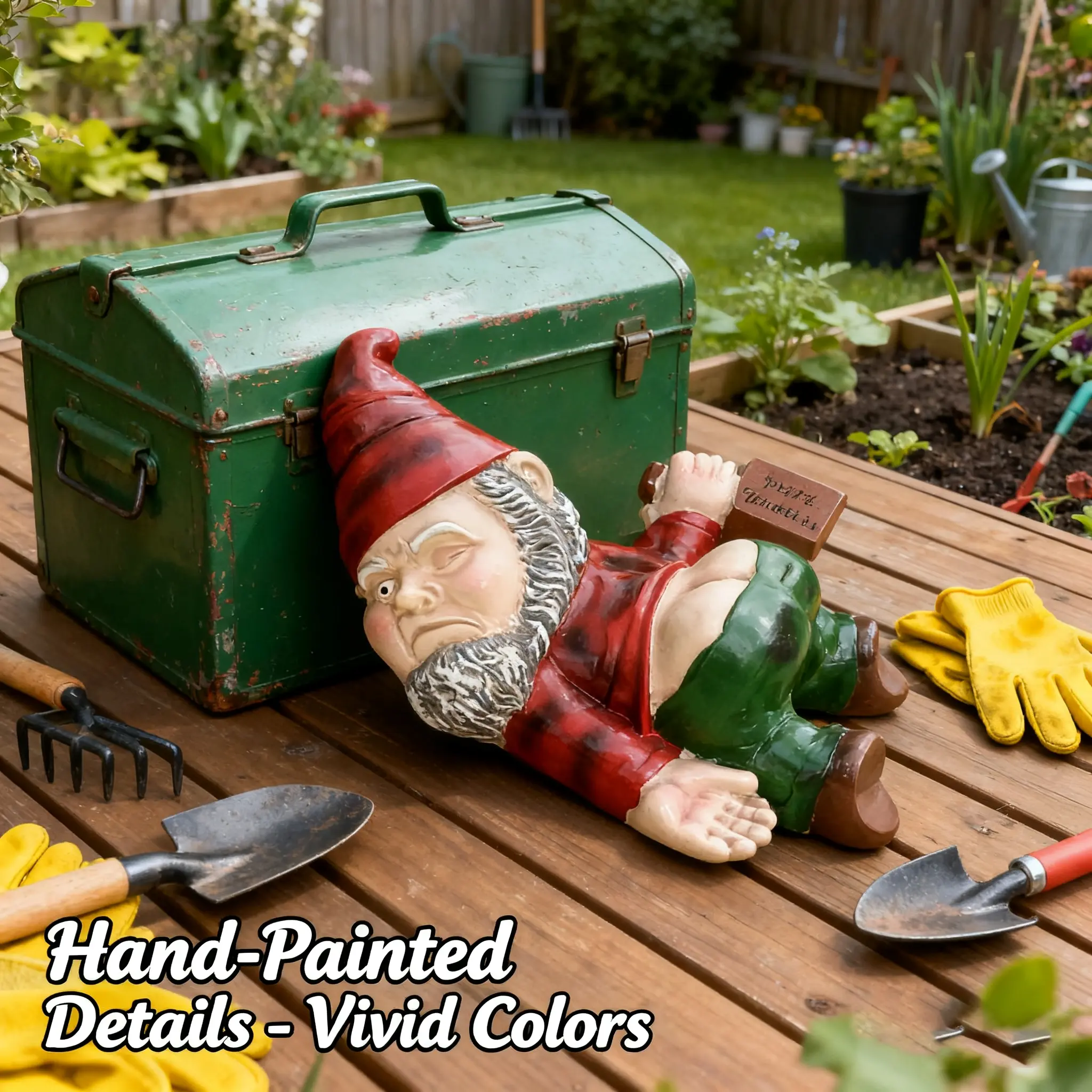 Funny Drunk Dwarf Resin Craft Garden Gnome Statue, Garden Sculptures Statues, Outdoor Indoor Yard Lawn Porch Decoration, Humorous Patio Ornament, Unique Garden Decor