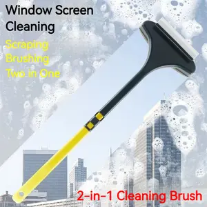Window Screen Brush, 2-in-1 Cleaning Artifact, No Disassembly Required, Screen Cleaning Brush Multi-Functional Household Screen Window Cleaning Tool Glass spray function Multifunctional Window Screen Cleaning Kit Squeegee Scrubber Cleaners
