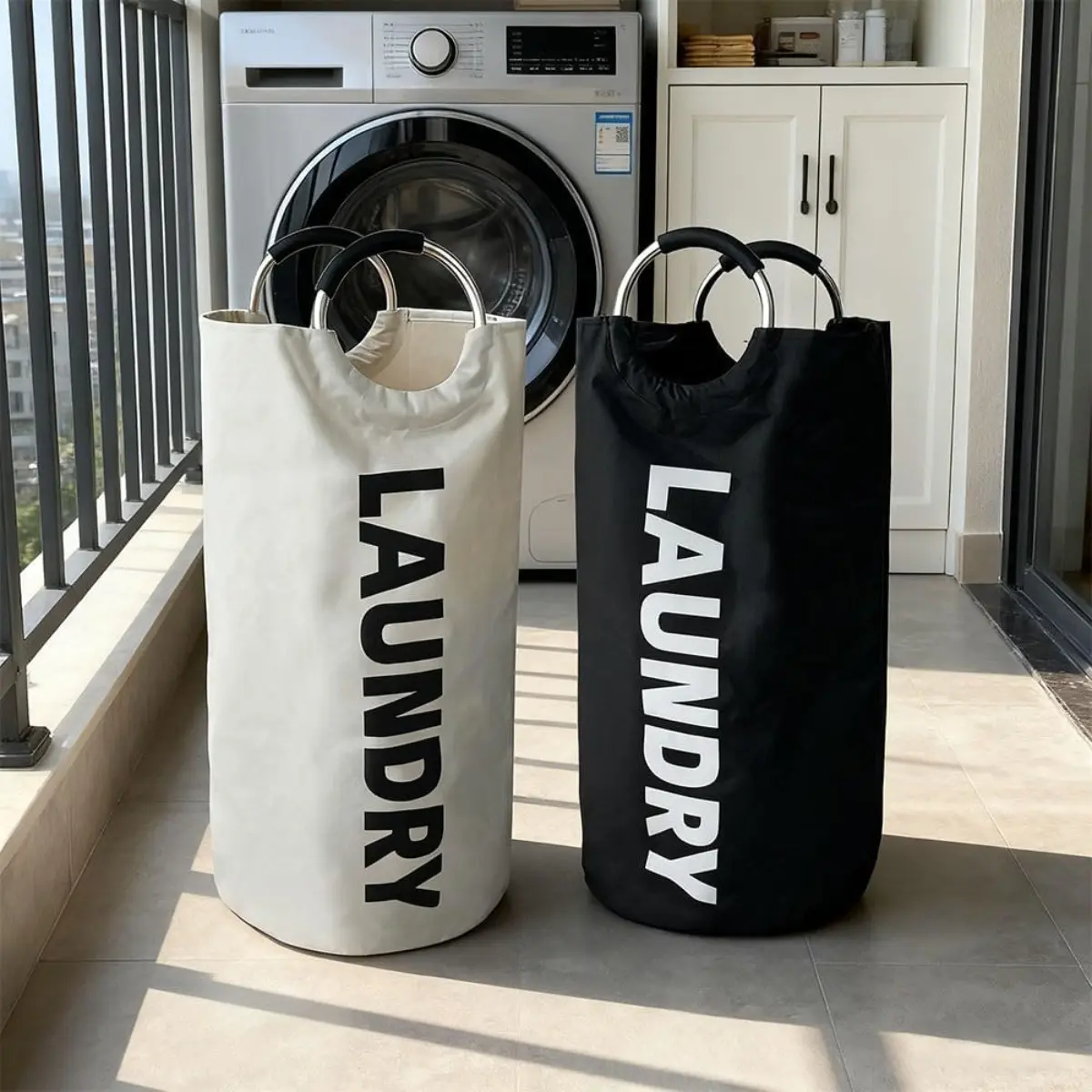 Large Foldable Oxford Storage Basket With Aluminum Handle Waterproof Laundry Bin For Bathroom Toy Clothes Organizer
