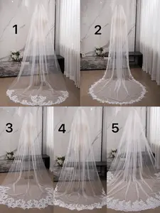 Special Offers White Lace Embroidered Veil for Elegant Bridal Looks