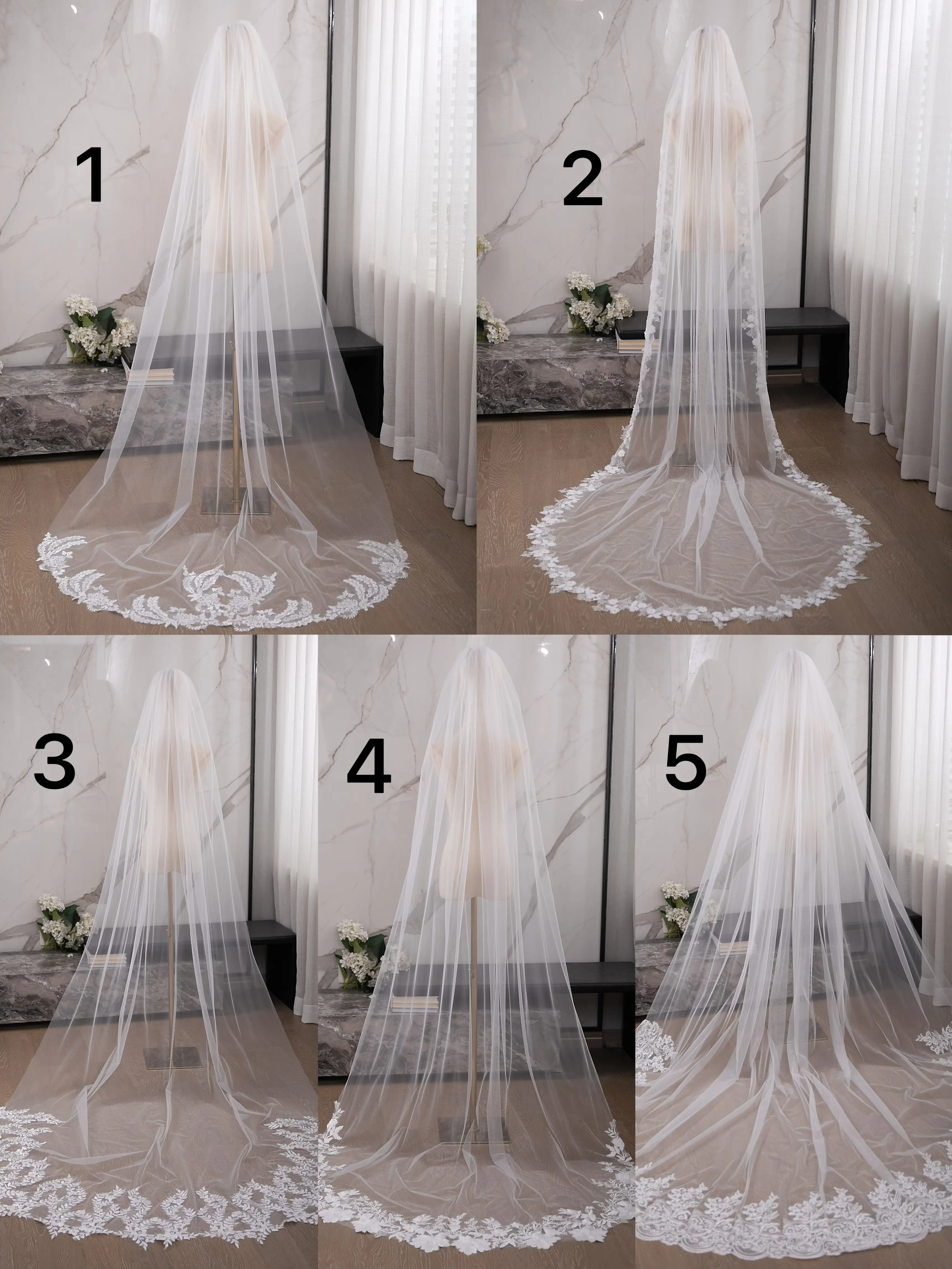 Special Offers White Lace Embroidered Veil for Elegant Bridal Looks