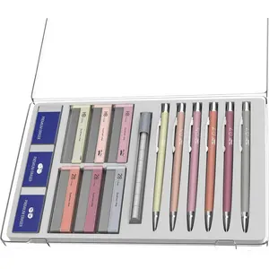 - Cute Mechanical cil Set with Lead Refills & Erasers, 6 Pack, 2 Sizes, 0.5 & 0.7mm, 6x Tubes HB & 2B Lead Refill, 3x Erasers for School Supplies, Note Taking, Drawing, Sketching, Office