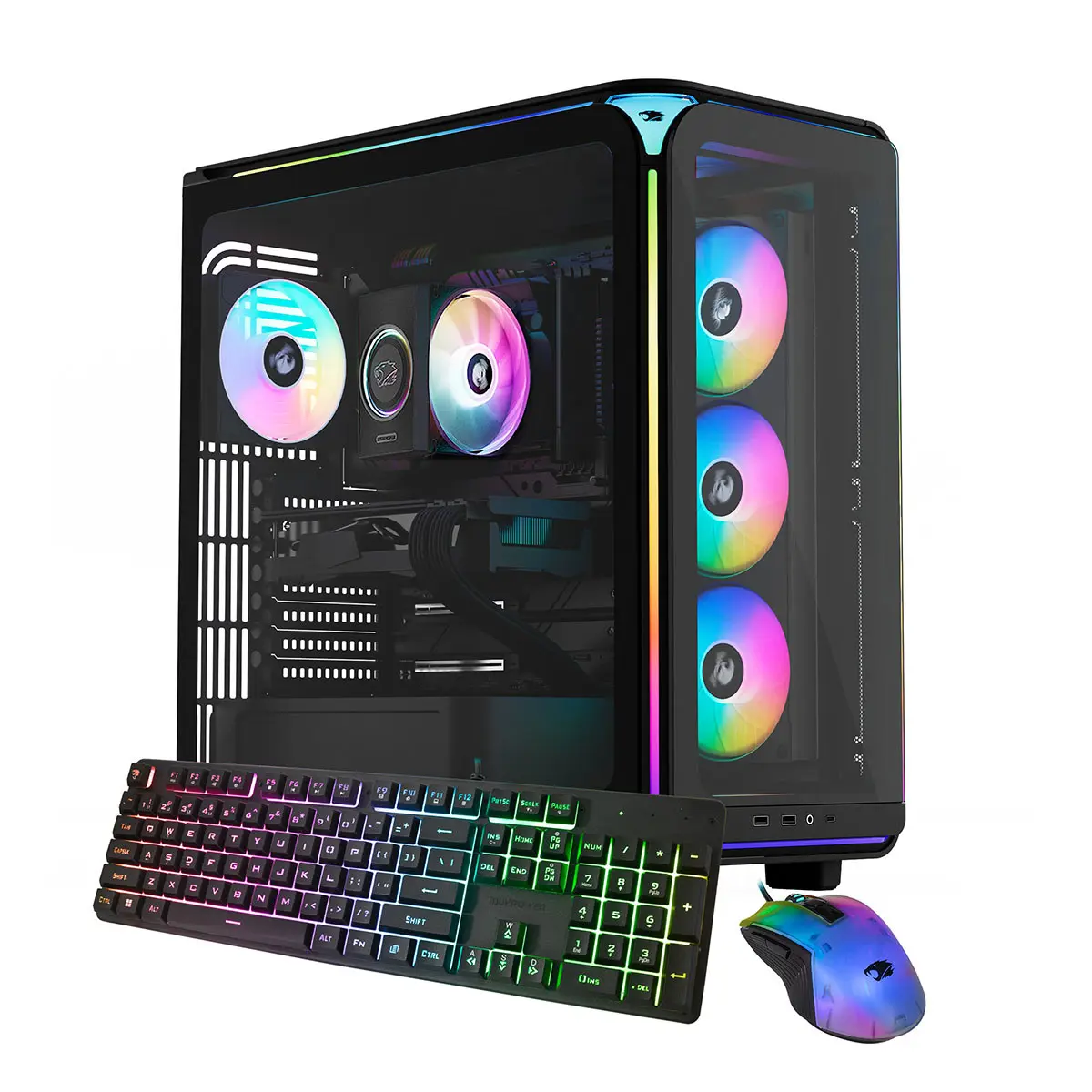 iBUYPOWER Element Pulse EXBA5R65XT01 Gaming Desktop Computer, AMD Ryzen 5 8400F 4.2GHz, 16GB RAM, 1TB SSD, AMD Radeon RX 6500 XT 4GB, Windows 11 Home, Black